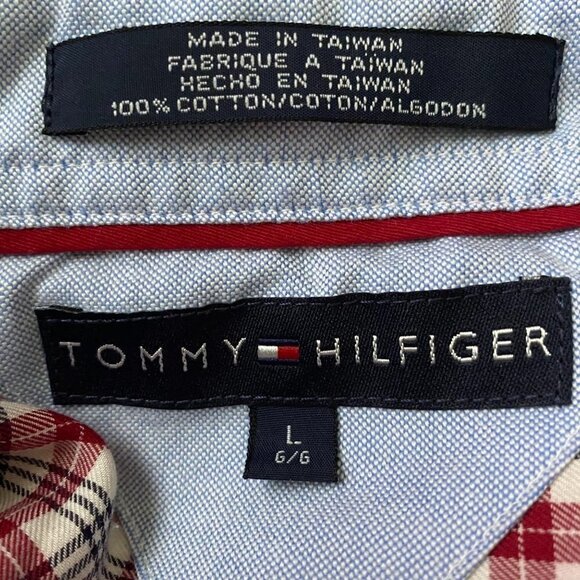 Tommy Hilfiger Long Sleeve Cotton Button Down Shirt Mens Large - Picture 8 of 10
